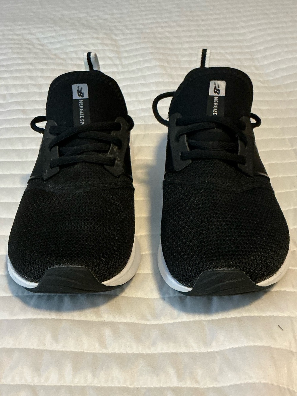 New Balance Nergize Black and White Athletic Shoes